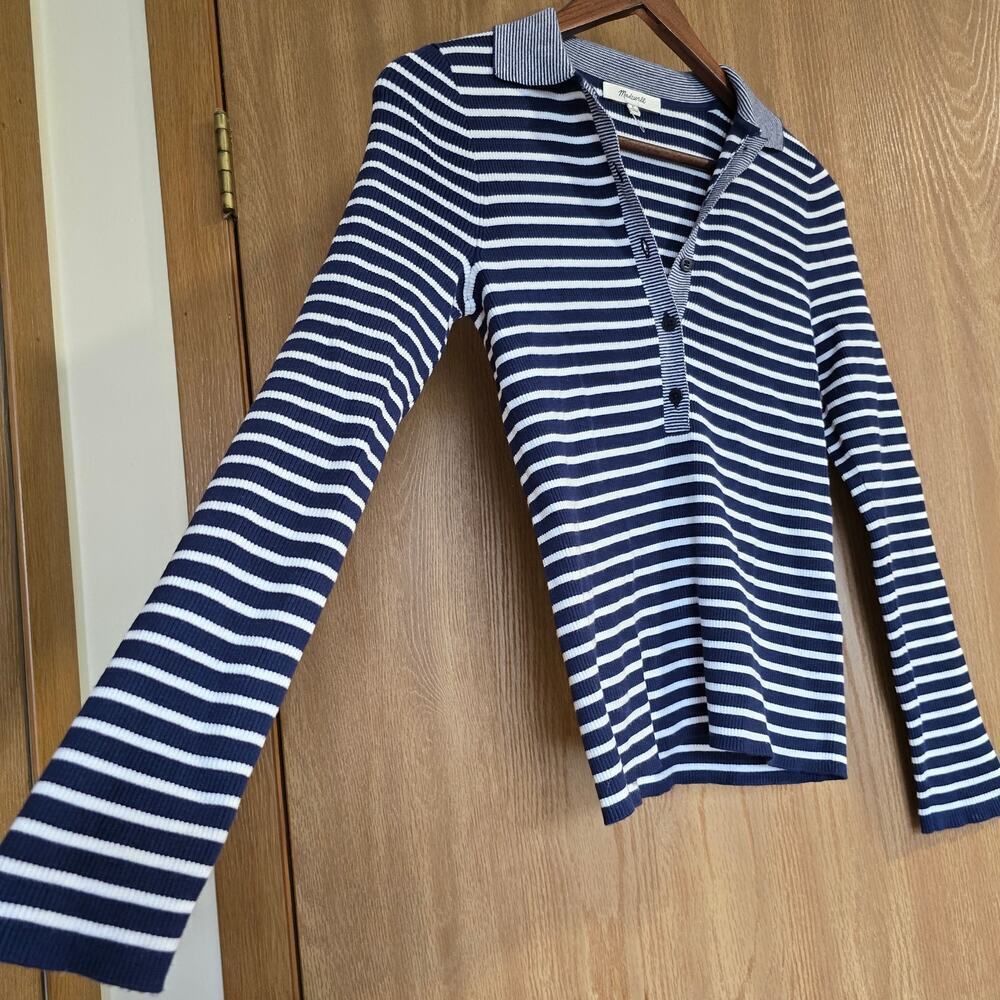 Madewell The Signature Knit Polo Sweater Top - Picture 4 of 12